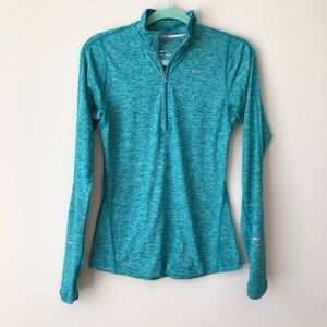 Nike Dri-Fit Turquoise Half Zip Running Top Sz XS